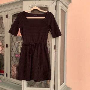 Gap black scoop neck dress with ribbon detail XS